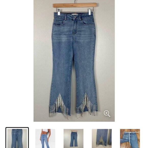 Labijou Rhinestone  jean capris - Picture 7 of 8